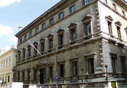 Exterior of the Reform Club, London, in Pall Mall.