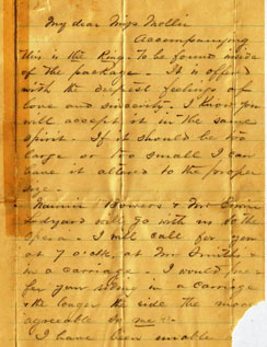 1869 letter from Judge and Colonel Harry T. Toulmin